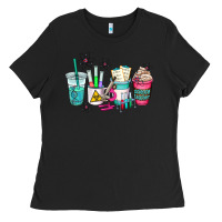 Black science teacher coffee cups Ladies Tee - AdoDesignShop