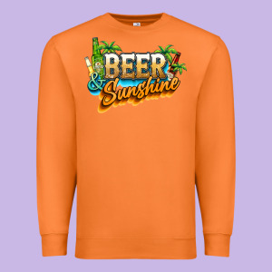 Beer And Sunshine Premium Sweatshirt Designed By Nancycooperartshop
