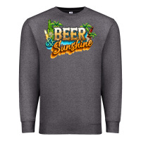 Charcoal Heather Beer and sunshine Premium Sweatshirt - NancyCooperArtShop