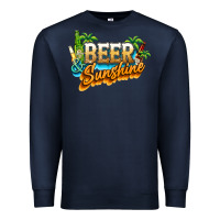 Navy Beer and sunshine Premium Sweatshirt - NancyCooperArtShop
