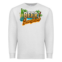 Oatmeal Heather Beer and sunshine Premium Sweatshirt - NancyCooperArtShop