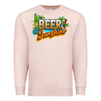 Pale Pink Beer and sunshine Premium Sweatshirt - NancyCooperArtShop