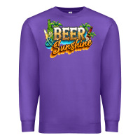 Purple Beer and sunshine Premium Sweatshirt - NancyCooperArtShop