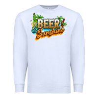 White Beer and sunshine Premium Sweatshirt - NancyCooperArtShop