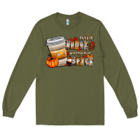 Army Green wild about pumpkin spice Long Sleeve Tee - CowhideDigitalArt