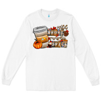 White wild about pumpkin spice Long Sleeve Tee - CowhideDigitalArt