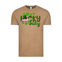 Vintage Coffee Lucky Baby With Pig Vintage Tee - RanaPortraitStore