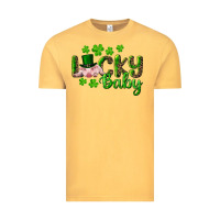 Vintage Mustard Lucky Baby With Pig Vintage Tee - RanaPortraitStore