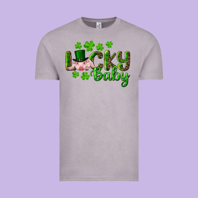 Vintage Tee Lucky Baby With Pig