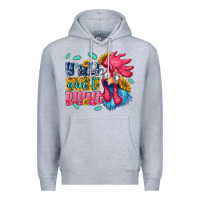 Heather Grey yall aint right with chicken Premium Hoodie - NancyCooperArtShop
