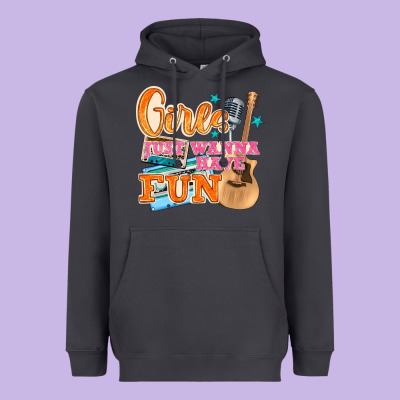 Girls Just Wanna Have Fun Heavyweight Hoodie Designed By Nancycooperartshop