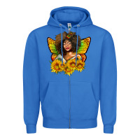True Royal butterfly afro woman juneteenth Zipper Hoodie - AdoDesignShop