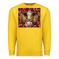 Lemon christmas heifer with candy canes Premium Sweatshirt - BarkalooDesign
