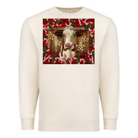 Sandshell christmas heifer with candy canes Premium Sweatshirt - BarkalooDesign