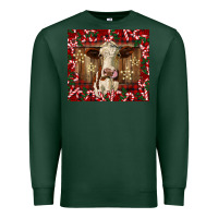 Sports Green christmas heifer with candy canes Premium Sweatshirt - BarkalooDesign