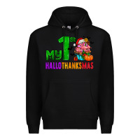 Black my first hallothanksmas Premium Hoodie - AdoDesignShop