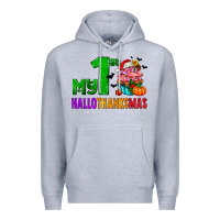 Heather Grey my first hallothanksmas Premium Hoodie - AdoDesignShop
