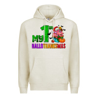 Oatmeal Heather my first hallothanksmas Premium Hoodie - AdoDesignShop
