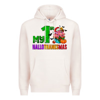 Pale Pink my first hallothanksmas Premium Hoodie - AdoDesignShop