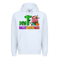 White my first hallothanksmas Premium Hoodie - AdoDesignShop