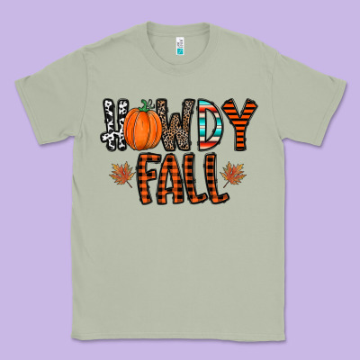 Howdy Fall Classic Tee Designed By Cowhidedigitalart
