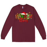 Burgundy christmas mom mom claus Long Sleeve Tee - FaDigitalArtStudio