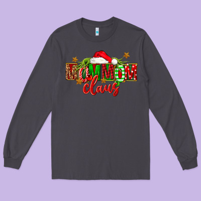 Christmas Mom Mom Claus Long Sleeve Tee Designed By Fadigitalartstudio