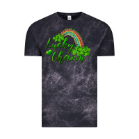 Cloud Black Lucky charm rainbow and shamrocks Vintage Tee - RanaPortraitStore