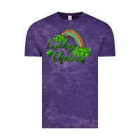 Cloud Purple Lucky charm rainbow and shamrocks Vintage Tee - RanaPortraitStore