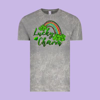 Vintage Tee Lucky charm rainbow and shamrocks