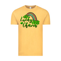 Vintage Mustard Lucky charm rainbow and shamrocks Vintage Tee - RanaPortraitStore