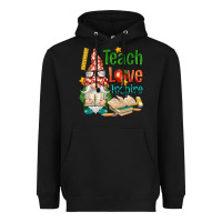 Black gnome teach love inspire Heavyweight Hoodie - NancyCooperArtShop