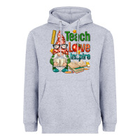 Heather Grey gnome teach love inspire Heavyweight Hoodie - NancyCooperArtShop