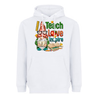 White gnome teach love inspire Heavyweight Hoodie - NancyCooperArtShop