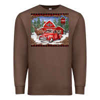 Chestnut Christmas farm reindeer and truck Premium Sweatshirt - BarkalooDesign