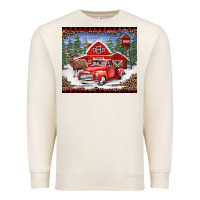 Sandshell Christmas farm reindeer and truck Premium Sweatshirt - BarkalooDesign