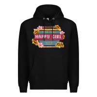 Black welcome to the fabulous happy girl avenue Premium Hoodie - MaliasSmallBusiness