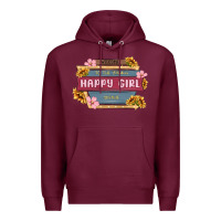Burgundy welcome to the fabulous happy girl avenue Premium Hoodie - MaliasSmallBusiness