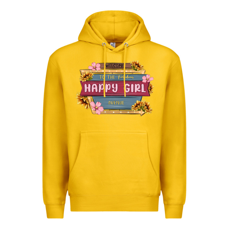 Welcome To The Fabulous Happy Girl Avenue Premium Hoodie by MaliasSmallBusiness | Teevron
