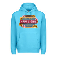 Ocean Blue welcome to the fabulous happy girl avenue Premium Hoodie - MaliasSmallBusiness