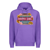 Purple welcome to the fabulous happy girl avenue Premium Hoodie - MaliasSmallBusiness