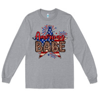 Heather Grey American babe Long Sleeve Tee - Neo Western