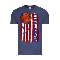 Vintage Denim basketball american flag Vintage Tee - texasbilliewilder