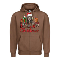 Chestnut merry christmas pitbull Zipper Hoodie - JahusDesignShop