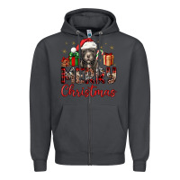 Smoke merry christmas pitbull Zipper Hoodie - JahusDesignShop