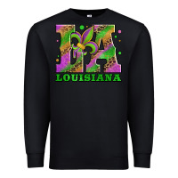 Black mardi gras louisiana fleur de lis Premium Sweatshirt - Jasminsmagicworld