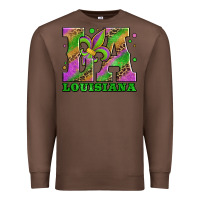 Chestnut mardi gras louisiana fleur de lis Premium Sweatshirt - Jasminsmagicworld