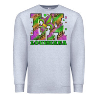 Heather Grey mardi gras louisiana fleur de lis Premium Sweatshirt - Jasminsmagicworld