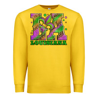 Lemon mardi gras louisiana fleur de lis Premium Sweatshirt - Jasminsmagicworld