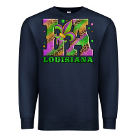 Navy mardi gras louisiana fleur de lis Premium Sweatshirt - Jasminsmagicworld
